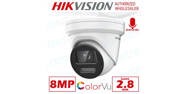 Ds 2cd2387g2 Lu 2 8mm Hikvision 8mp 4k Colorvu Fixed Turret Network